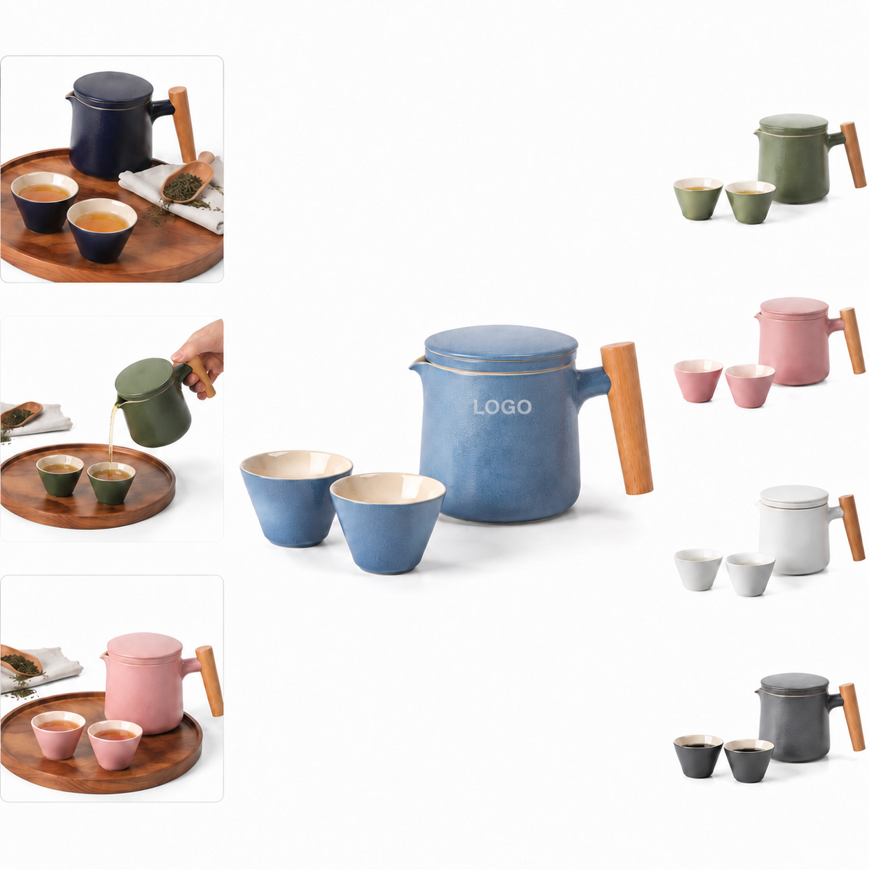 Portable Ceramic Gongfu Tea Set