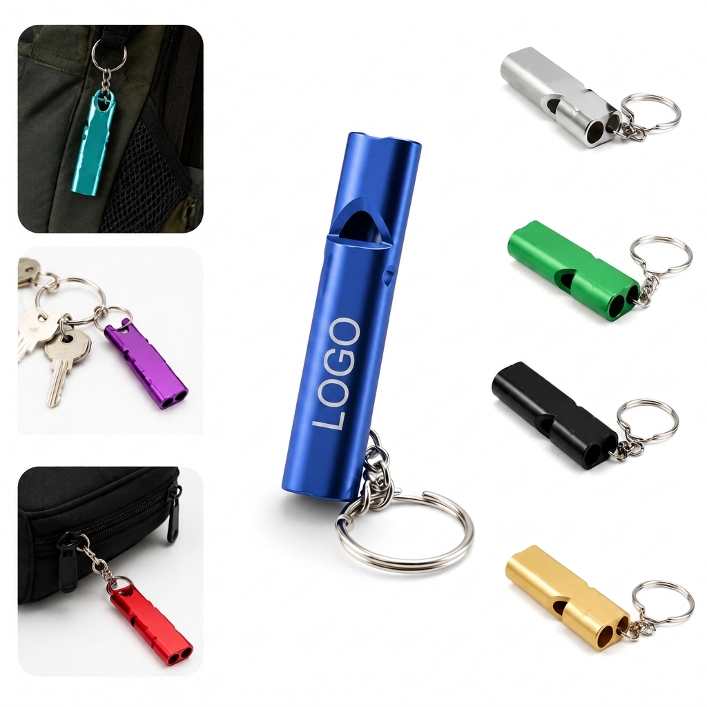 Double-Tube Aluminum Survival Whistle