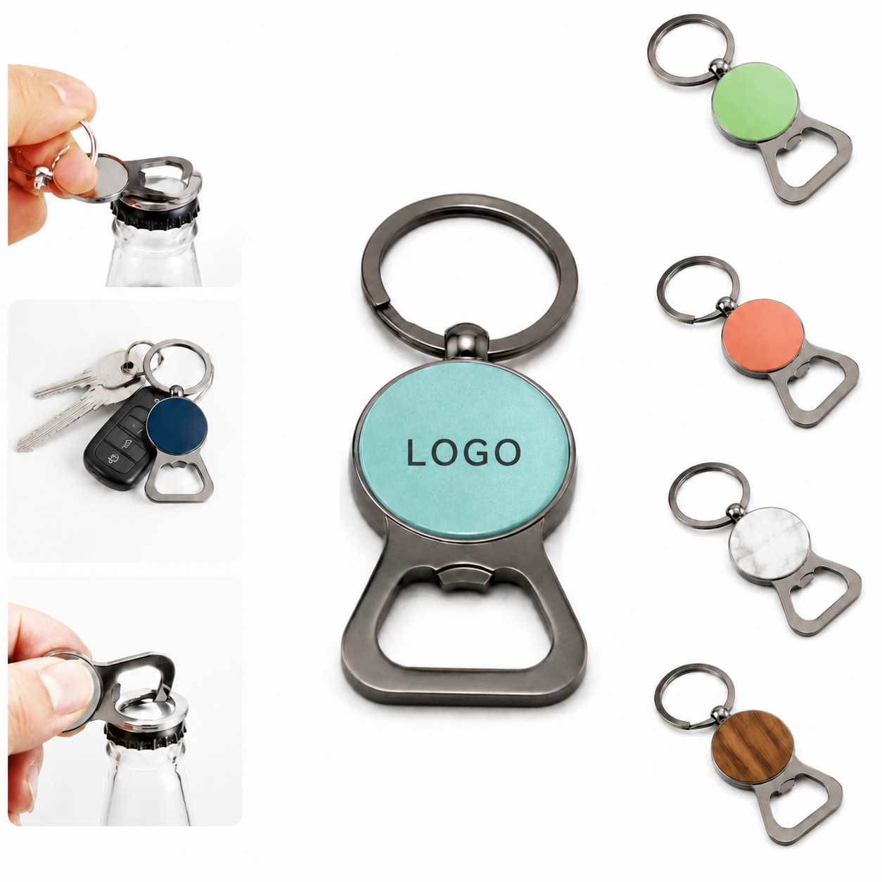 Multifunctional Bottle Opener Keychain