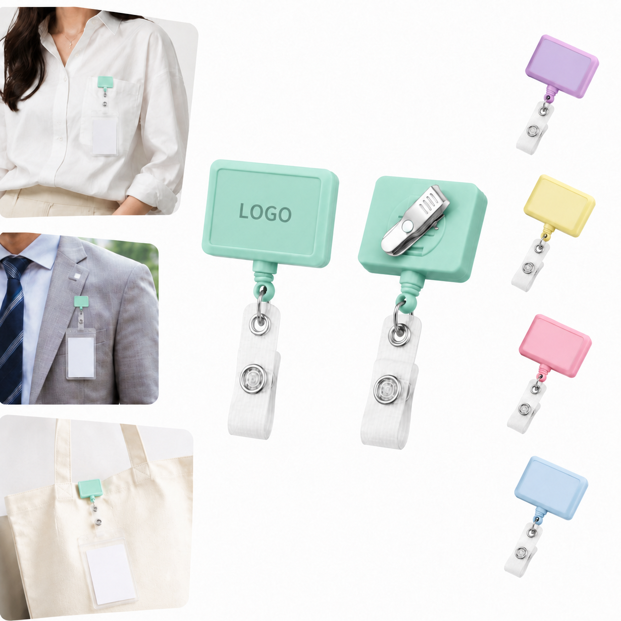 Rectangular Retractable Badge Reel
