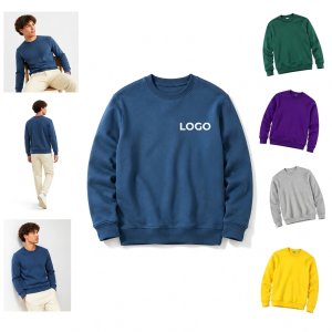 Men’s Cotton Blend Crewneck Pullover Sweatshirt