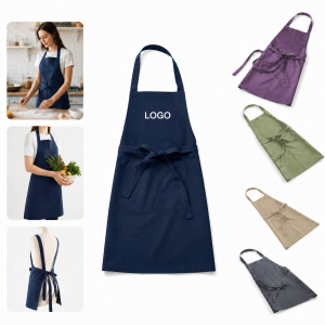 Polyester Bib Apron with Pockets