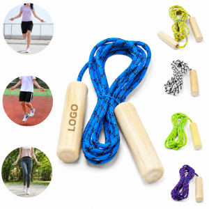 AdjustFit Wooden Handle Jump Rope